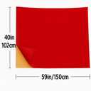 Self-Adhesive Suede Decorative Film for Car - Headliner/Dash/Door/Trunk | Stretchable & Scratchproof Ultra-Fiber Leather | DIY Peel & Stick (red, 40"x59")