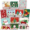 Natonhi 55PCS Christmas Cookie Tins with Lids, 11 Styles Holiday Disposable Foil Food Storage Christmas Cookie Containers for Winter Gift Giving Cookie Exchange Party Supplies