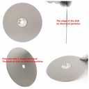 JINGLING 8" Inch Diamond Grinding Disc 600 Grit Flat Lap Disk Lapping Plate Sanding Pads Lapidary Tools for Stone Pottery Faceting Machine