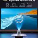 Auto Focus&1080PMagcubic Mini Smart Projector with 4K Support, Portable Projector with Wifi and Bluetooth, 5W Speaker, Built in Apps, Voice Control, Outdoor Movie Projector