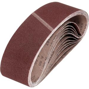 HARFINGTON 3 x 24 Inch Sanding Belts, 10 Pcs 80 Grits Aluminum Oxide Abrasive Belt Sander File Belt for Woodworking, Metal Polishing, Knife Sharpener