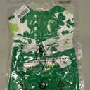 Baby Girl Romper Outfit Newborn Ruffle Button One-Piece Jumpsuit Playsuit With Headband (Green)