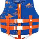 Gogokids Toddler Swim Vest, Kids Floaties Boys & Girls Buoyancy Jacket, Swimming Aid for Pool & Beach (Orange Swordfish), Size: M (4-6 Years)