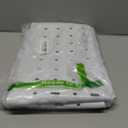 SlipX Solutions Square Natural Rubber Shower Stall Mat, 21 x 21, Non Slip Safety, Built-in Product Protection, 140 Power Grip Suction Cups, Center Drain Hole, White