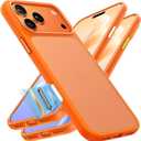 TORRAS Shockproof for iPhone 17 Pro Max Case with Camera Control Button, [12FT Military Grade Drop Protection] Enhanced Grip & Soft Touch Translucent 17 Pro Max Case with DIY Buttons, Neon Orange