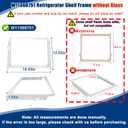 W11368751, W10905531 Refrigerator Shelf Frame(no glass) Compatible with whirlpool, kenmore, amana, maytag and ikea (some models), Crisper Drawer Cover Frame Replacement: W10904001, AP6888387, 4929301