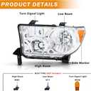 Headlight Assembly Pair for 2007-2013 Toyota Tundra with Level Adjuster