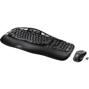 Logitech MK550 Wireless Wave Keyboard and Mouse Combo - Includes Mouse, Long Battery Life, Ergonomic Design, Black