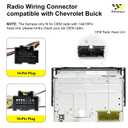 Aftermarket Radio Wiring Adapter Compatible with Chevy 2006-2014/Buick 2008-2017, 16Pin Android Car Stereo Harness with SWC Reverse, Fits for Captiva Silverado Suburban Traverse Enclave