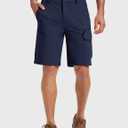 MAGCOMSEN Mens Hiking Cargo Shorts 9" Quick Dry Lightweight Shorts with 7 Pockets Outdoor Work Shorts Fishing Casual 30