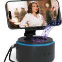 Gifts for Him Husband Men Dad Valentines Day - Bluetooth Speaker with Phone Stand, Anniversary Birthday Gift for Boyfriend Man Women Teen Boy - Ideal for Home/Kitchens/Outdoor/Desk (A2 - Black)