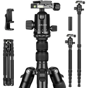 80/85 inches Heavy Duty Tripod for Camera and Phone, 85" Camera Monopod Tripods, DSLR Binoculars Spotting Scope Camcorders Video Tripod Stand, 360 Degree Ball Head, 35 lbs Loads (Black)