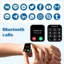 RUIMEN Smart Watches for Men Women (Answer/Make Calls) Compatible with iPhone/Android Phones, 1.85" HD Screen Fitness Tracker Heart Rate Monitor 100+ Sports Tracker Watch Waterproof (Black)