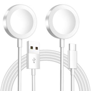 2026 Upgraded Magnetic Fast Charging Cable for Apple Watch Charger
Dual-Chip Wireless Charger Compatible with Apple Watch Series Ultra/SE/11/10/9/8/7/6/5/4/3/2,White,3.3FT