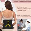 Waist Trainer for Women Lower Belly Fat Waist Cincher Tummy Control Girdle Hourglass Body Shaper Shapewear with Steel Bones Extender, Large, Black (3 Rows*13 Hooks-25cm) (Black, L)