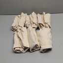 Smiry Waterproof Seat Covers for Dining Room Chairs Set of 6, Stretch Jacquard Removable Washable Chair Seat Slipcovers Protector, No Rear Covers, Beige