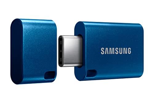 Samsung Type-C USB Flash Drive, 256GB, Transfers 4GB Files in 11 Secs w/Up to 400MB/s USB 3.2 Gen 1 Read Speeds, Compatible w/USB 3.0/2.0, Waterproof, 2022, Blue, MUF-256DA/AM