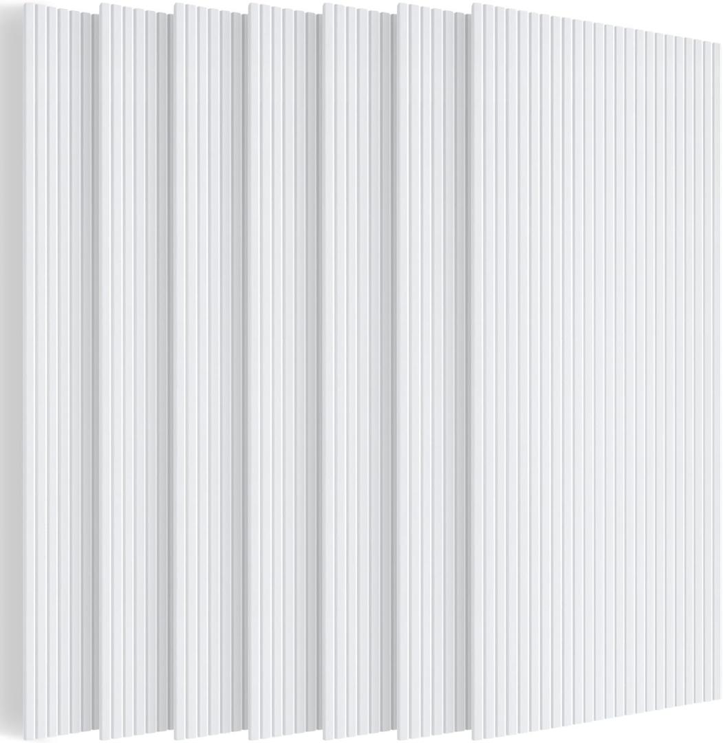 BUBOS 10 Pack Large Acoustic Panels,47.2" X 23.6" X 0.4" Acoustical Wall Panel,Self-Adhesive Sound Proof Foam Panels, Decorative Soundproof Wall Panels for Home Studio Office (White)