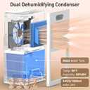 Dehumidifier, 95OZ Dehumidifier for Home 1000 Sq.Ft - Quiet with Auto Shut Off & Relaxing 7 Color Ambient Light,Ideal for Livingroom, Bedroom, Basement(White)