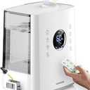 Homvana Humidifiers for Large Room Home Bedroom (up to 861ft) 6.5L, 65H Top-Fill Warm and Cool Mist for Baby Kids Plants, Remote Control, with Distilled Sterilization, Quiet Sleep Mode, Ultrasonic