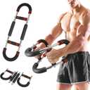 Twister Arm Trainer - Adjustable 60-100lbs Resistance Arm & Chest Workout Equipment for Home Gym Fitness , Arm Strengthener for Men, Power Twister Bar for Biceps, Forearm & Shoulder Training (red)