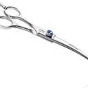 JASON 7" Curved Dog Grooming Scissors, Cats Grooming Shears Pets Trimming Kit with for Left Handed Groomers, Sharp, Comfortable Shear