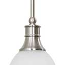 Kira Home Ellie 8" Adjustable Mini Pendant Light w/Frosted Glass Shade & Brushed Nickel Finish