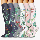 Bluemaple Compression Socks for Women & Men Circulation (6 Pairs) 15-20 mmHg is Best Support for Athletic Running,Nurse, Size S/M
