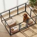 Clear Acrylic Dog Play Pen Indoor Pet Enclosure for Small Dogs & Cats, Outdoor Use with Door, Easy Assemble & Cleaning