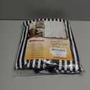 Seasonwood Black Shower Curtain White Striped with Black Tassels,Polyester Bath Curtain Decorative Spa Hotel Heavy Weighted 72-Inch Bathroom Curtains, 72 x 72