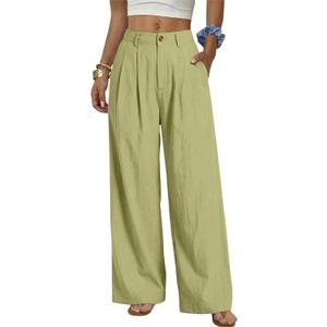Allimy Women's Summer Ultra Lightweight Wide Leg Thin Tencel Cotton Work Dress Pants Dressy Casual 2026