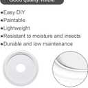 EIFHYT Molded Nylon Ceiling Medallion for Light Fixtures and Ceiling Fans 16"OD x 4"ID x 3/4"P (Fits Canopies up to 12-3/8") White