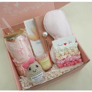 Pink Birthday Gifts for Teen Girls,Inspirational Gifts Basket for Her, Cute Bow Theme Birthday Gifts for Women, Friendship Gifts for Daugther/Sister/Friend /BesitePink &Bow)