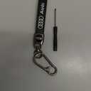 TACOMA Genuine Leather Keychain Set Compatible with Audi A3 RS3 A4 A5 A6 A7 RS7 A8 Q3 Q5 Q7 R8 Key Chain Accessories Key Ring for Men's-Women's(Black)