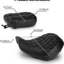 Motorcycle Driver Passenger Seat with Diamond Pattern Stitching Compatible with Shadow Aero VT750C 2004-2024