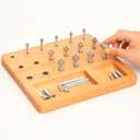 DICYWUDI Wooden Pegboard for Finger Dexterity, Finger Strength Trainer for Hand Grip Strengthener Targeted Strength, Relief & Recovery for Men, Women, and Seniors