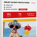 Koala Glossy Thin Inkjet Printer Paper for DIY Chip Bag and Print Brochure Flyer 8.5x11 Inches 100 Sheets 36LB for Inkjet Printers Use DYE INK