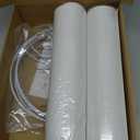 Tall Lamp Shades Set of 2, Drum Lampshade for Table Lamps Floor Lamp, 10" Top X 10" Bottom X 13" High White Large Line Fabric Lamp Shades, Easy Assembly Replacement Lampshades