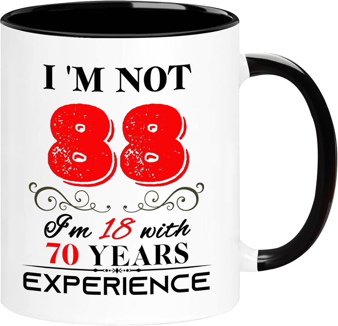 1938 88th Birthday Mug for Women Men, Turning 88 Year Old Birthday Gifts for Mom, Dad, Grandma, Grandpa, Wife, Husband, Daughter, Sister, Best Friends, Coworkers, Her, Him, 11oz Coffee Cup