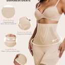 Sarin Mathews Womens Tummy Control Shapewear Shorts High Waisted Body Shaper for Thigh Slimming Underwear Girdle (Beige)