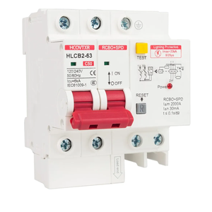 120V-240V Circuit Breaker with Leakage Protection,50 Amp RCBO and Surge Protector Breaker,DIN Rail Mount Ground Fault Circuit Breaker for Residential Industrial Outdoor