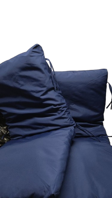 Indoor/Outdoor High Back Chair Cushion, 2 Piece, Navy, 42 Inches By 20 Inches