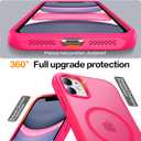 3 x Magnetic for iPhone 11 Phone Case-Compatible with MagSafe-Slim Translucent Matte-Military Grade Drop Protection Phone Case for iPhone 11 6.1",Hot Pink
