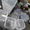 square pantry food storage containers, 5L(2), 2.5L (3)