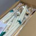 Tandefio 4 Sets Acrylic Candelabra Centerpieces 46.5'' Tall Clear Candle Holders Pillar Taper Candlestick with Lampshades 6 Arm Floor Candelabra Stand for Wedding Christmas Ceremony Dinner Party