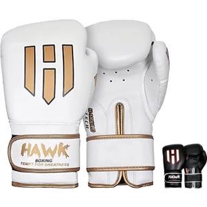 Hawk Sports Boxing Gloves for Men and Women, Comfy Boxing Training Gloves with Foam Padding for Throwing Power Punches with Confidence, Heavy Bag Boxing Gloves for Training and Sparring (8 Oz, White)