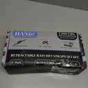 HandT USA Based Retractable Ratchet Straps (4PK) 1in x 6ft - 1,500lb Break Strength, Heavy Duty Automatic Ratchet Straps Self Retractable Tie Down, Push Button Retracting Truck Trailer Cargo | Black