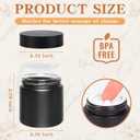 4 oz Glass Jars with Lids, Large Empty Jars, Airtight Cosmetic Containers for Candle Making, Lotions, Ointments, Bulk Storage, DIY Crafts (24 Pack, Black Frosted)