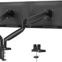 Dual Ultrawide Monitor Mount for 22-35 inch Computer Screens, 2 Monitor Arm Stand with Gas Spring System Each Holds up to 30.8lbs, Full Motion Height Adjustable, VESA 75x75/100x100mm