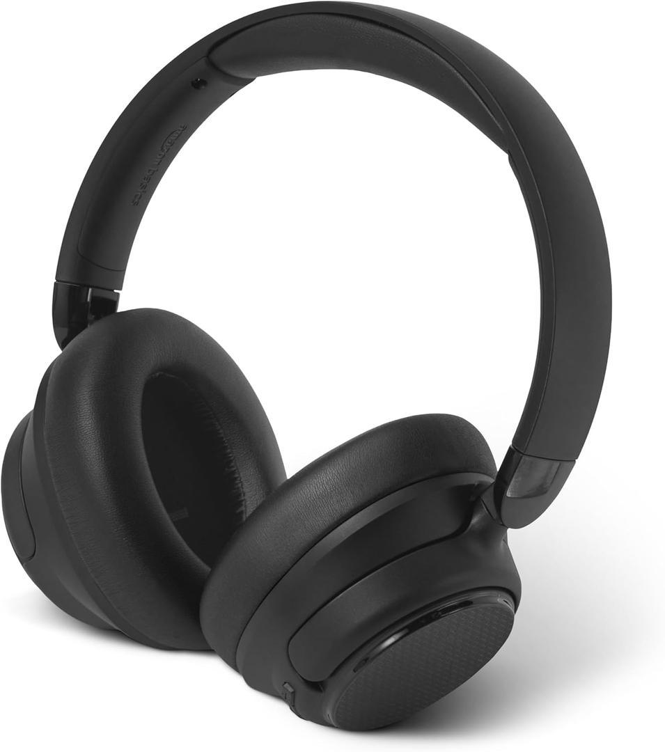 Active Noise Cancelling Headphones, Wireless Bluetooth 5.3, 35 Hours Battery Life with ANC On, 45 Hours with ANC Off, Over Ear Comfortable Fit with Soft Ear Cushions, Black